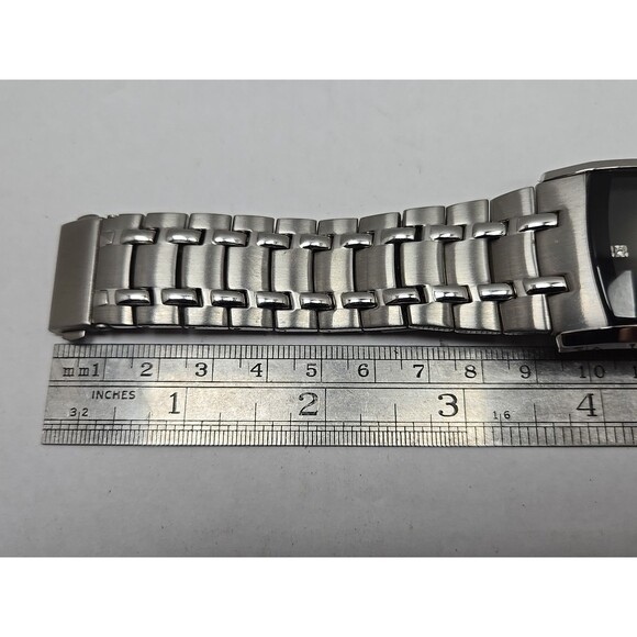 Armitron 20 4507SV Mens Rectangular Stainless Steel Quartz Watch New Battery 50m - Picture 10 of 11